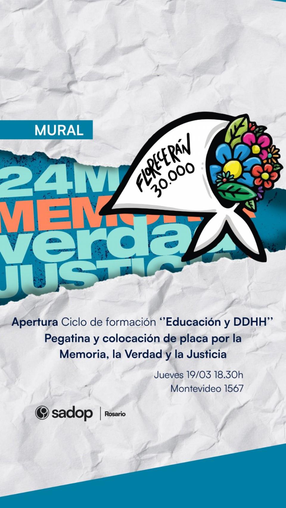 Jueves 19 marzo 18:30 hs - Florecerán 30000 