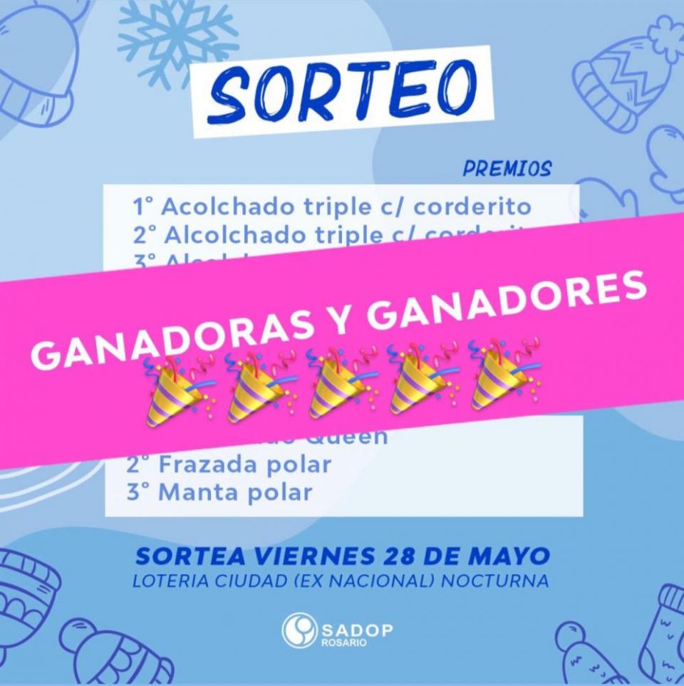 Ganadores del sorteo 