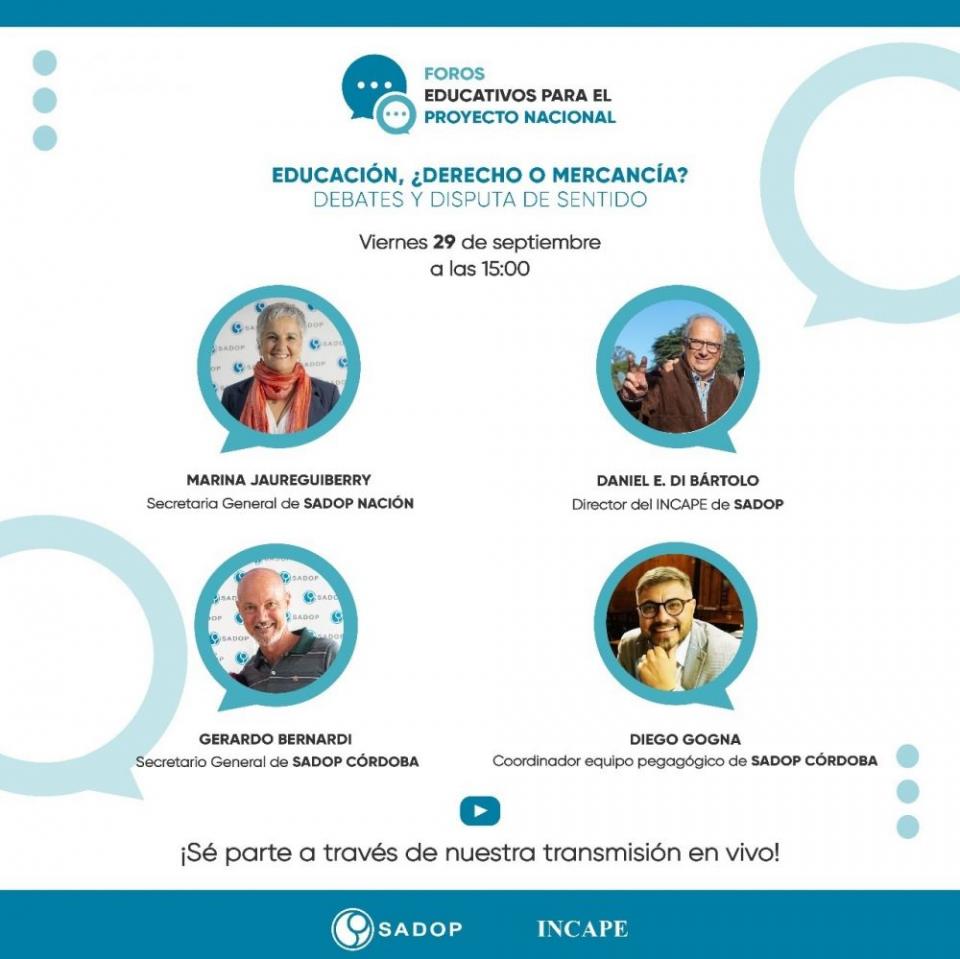 29 de sept.  EDUCACIÓN, ¿Derecho o Mercancía?