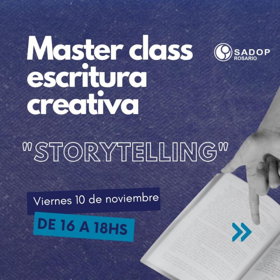 10 nov. Masterclass "Escritura creativa"