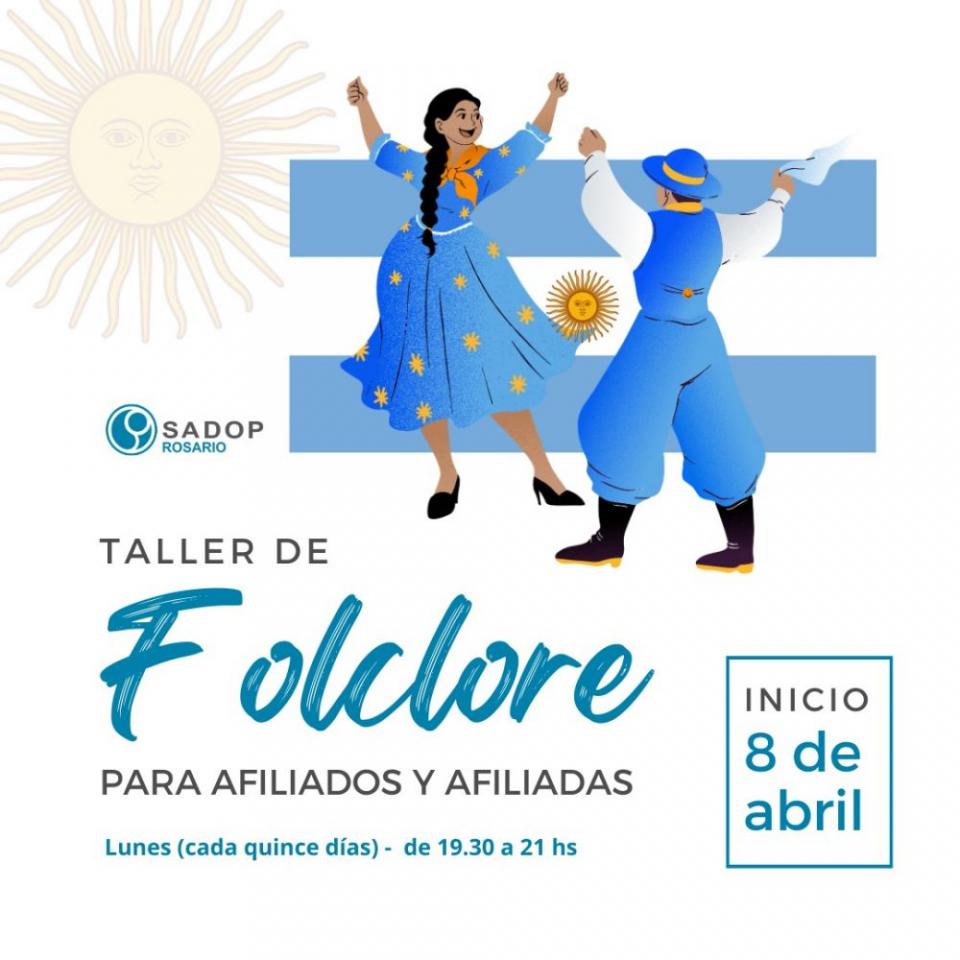 8 abril. Taller de folclore afiliados y afiliadas