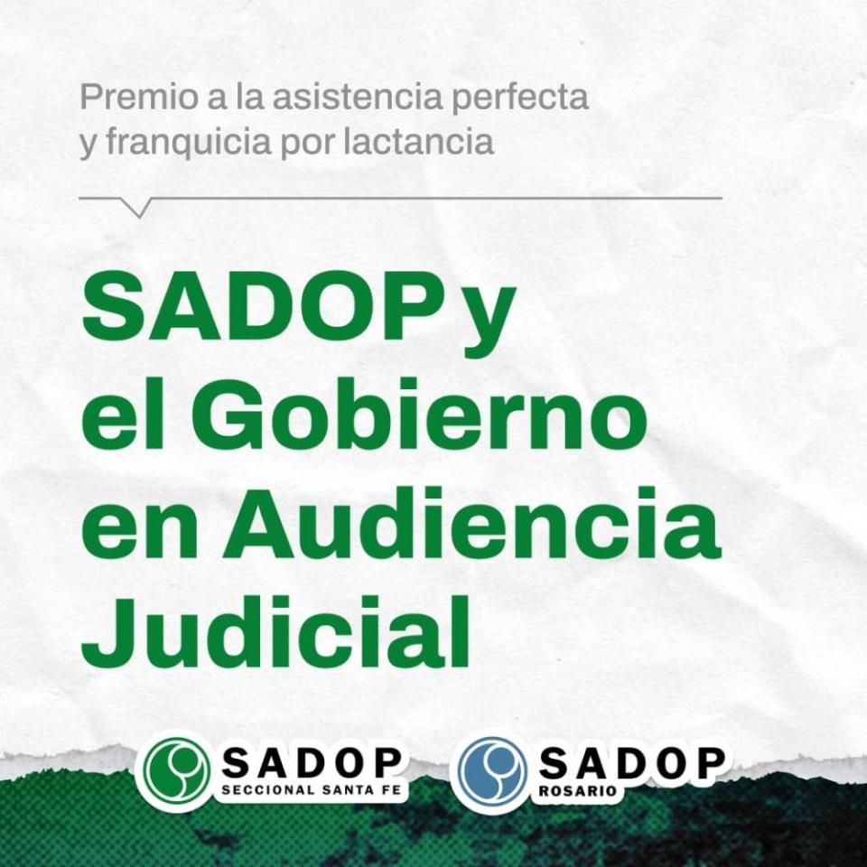  El SADOP y el GOBIERNO en Audiencia Judicial
