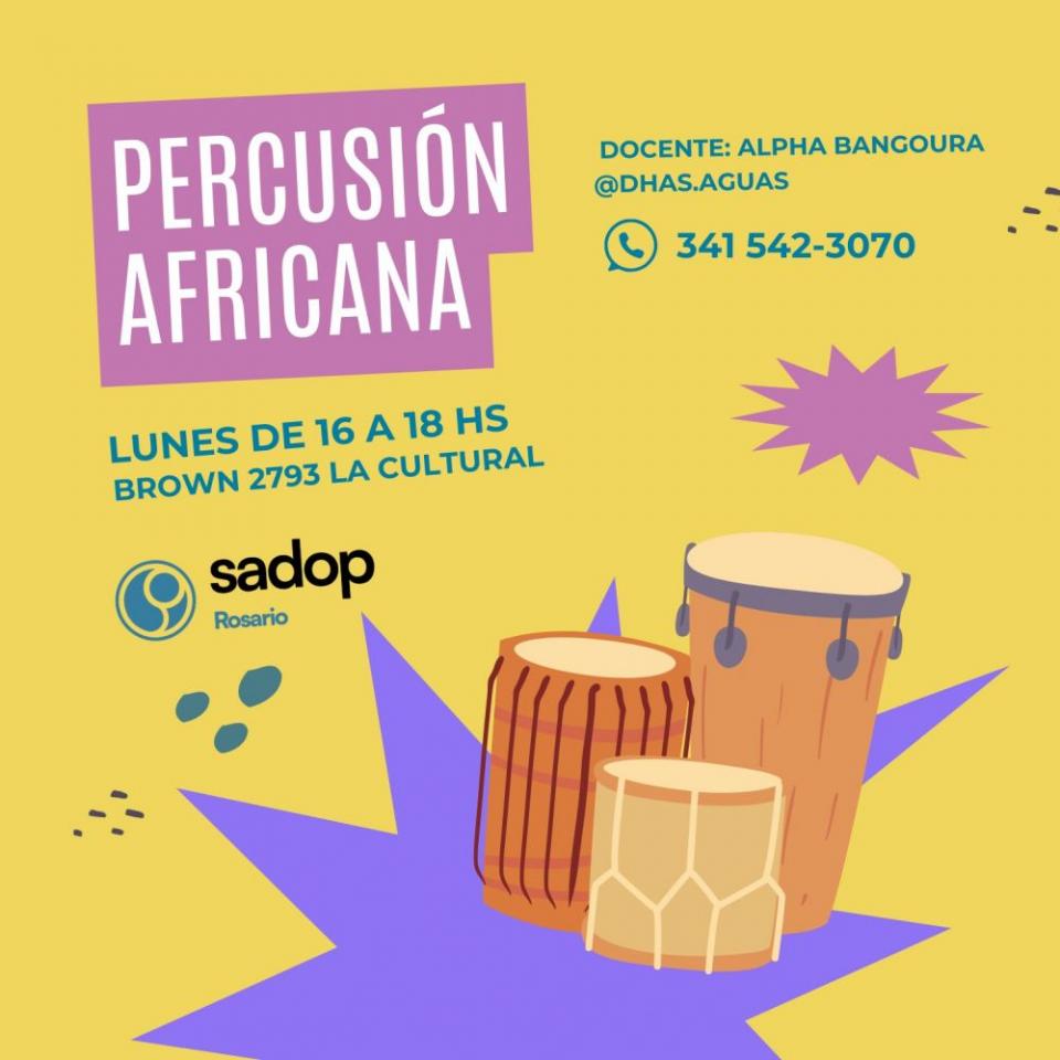 10 mar. Taller de percusión africana