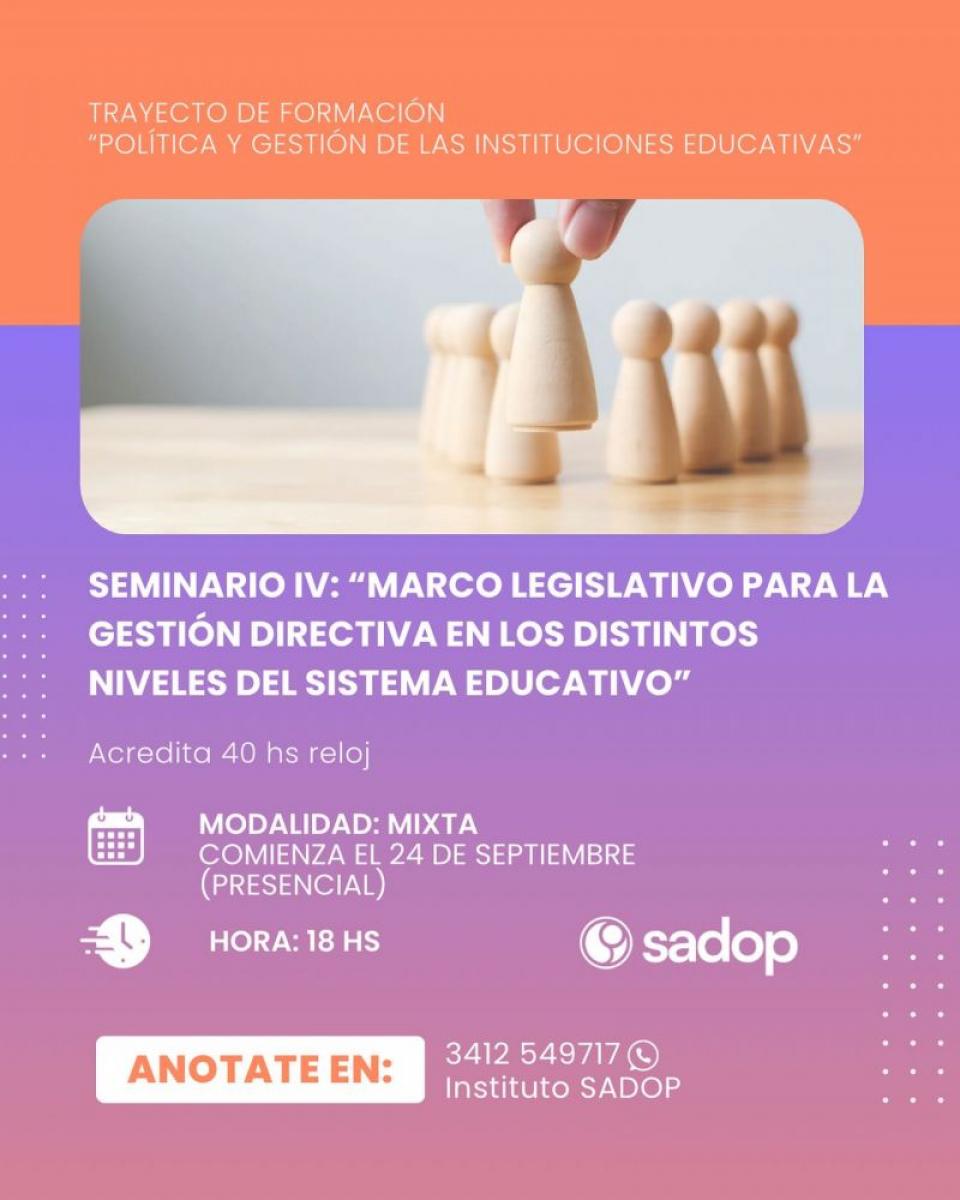 24 sep.Marco legislativo para la gestión directiva