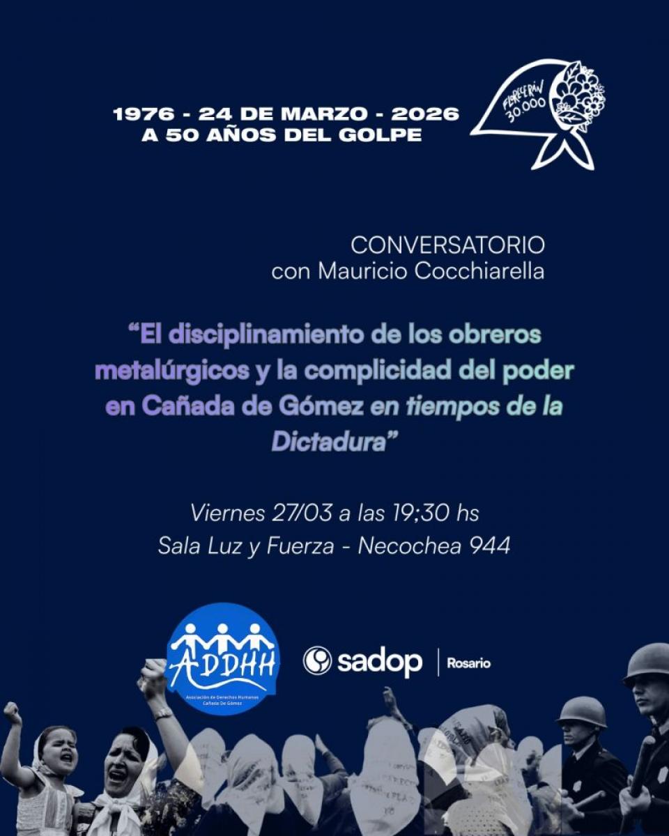 27 marzo. Conversatorio con Mauricio Cocchiarella