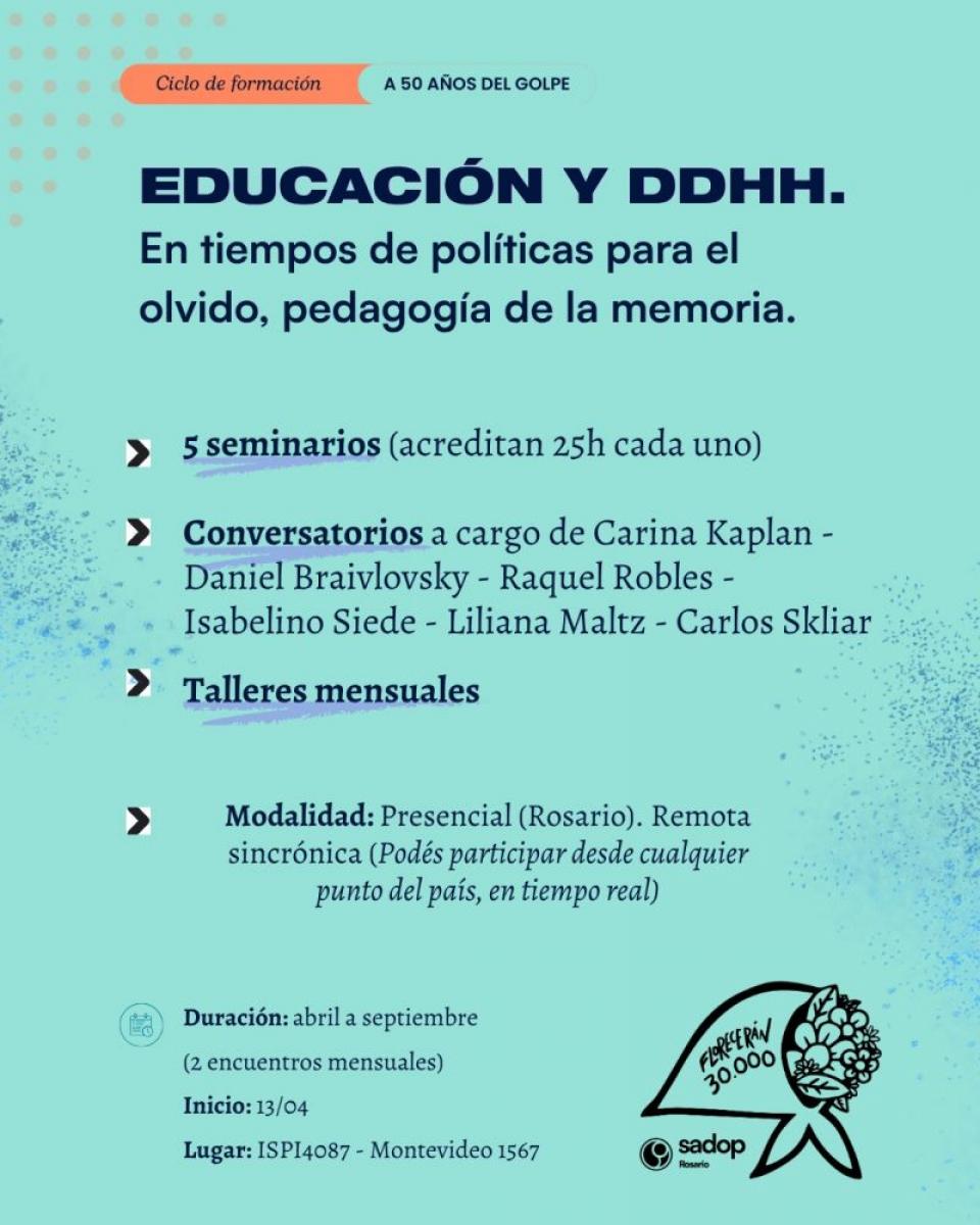 Ciclo de formación. A 50 años del golpe.