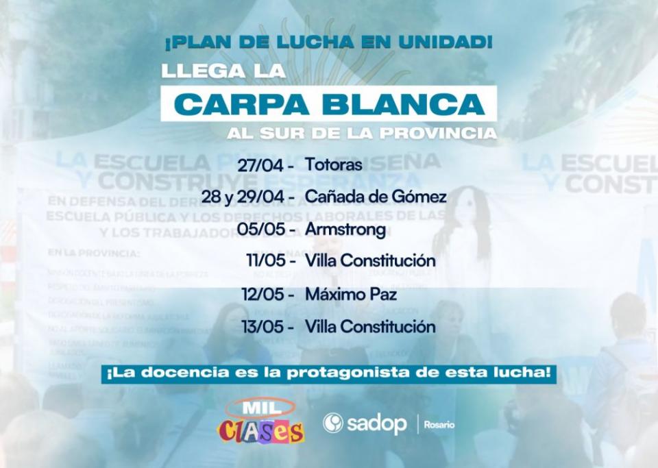 27 abril - MIL CLASES en la Carpa Blanca