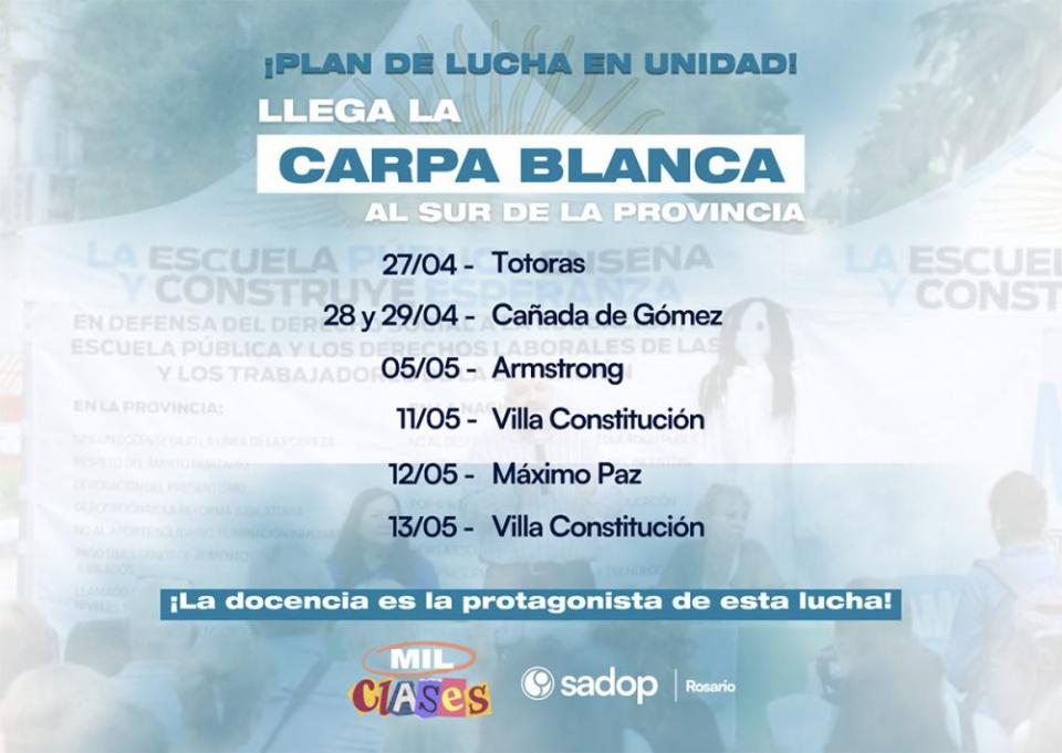 MIL CLASES en la Carpa Blanca