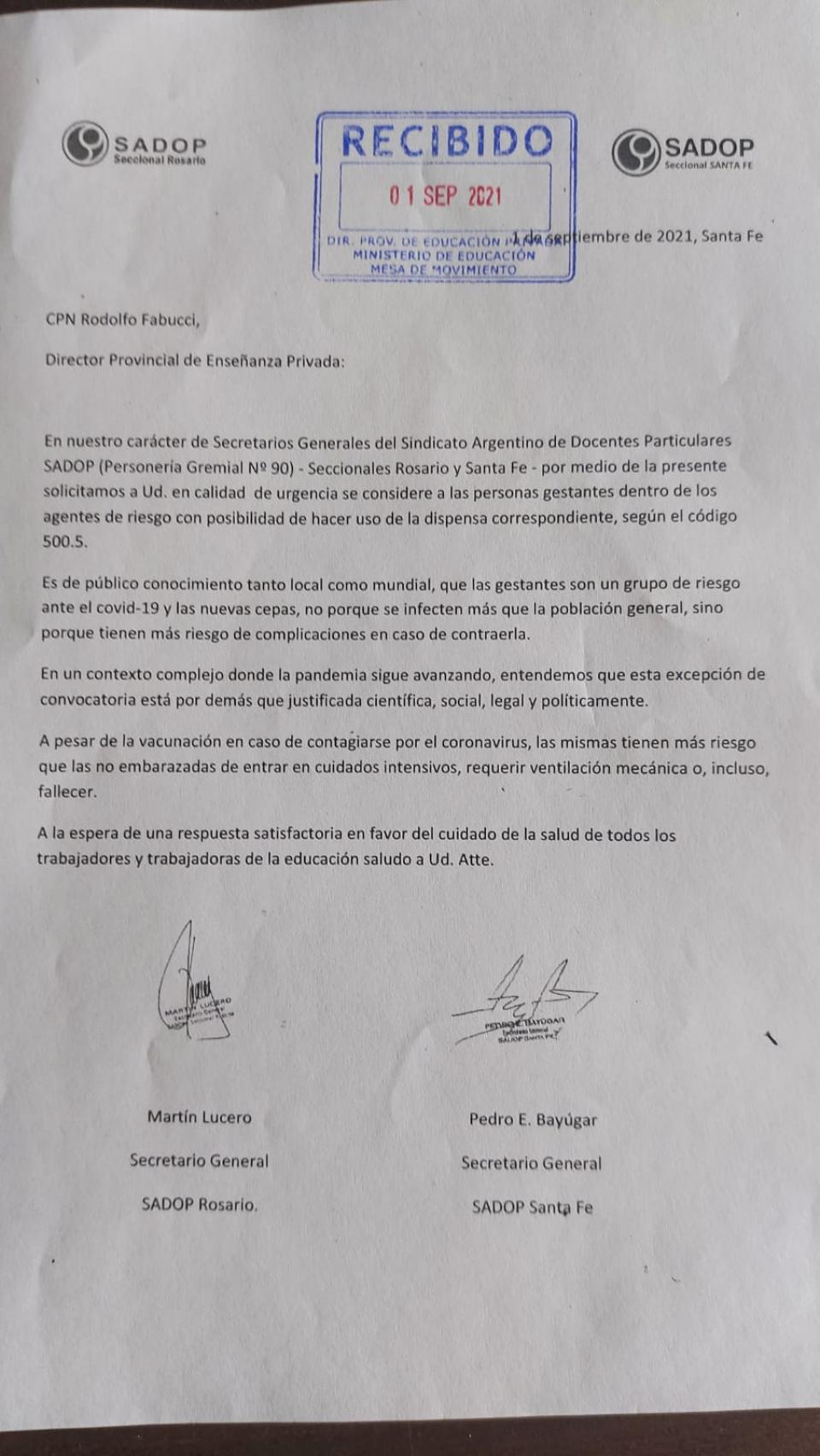 Solicitud ante las autoridades del SPEP