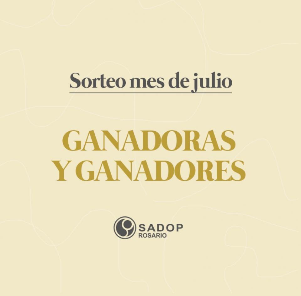 Ganadores del sorteo mes de julio