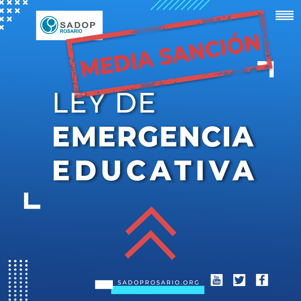 Media sanción a la Ley de emergencia educativa