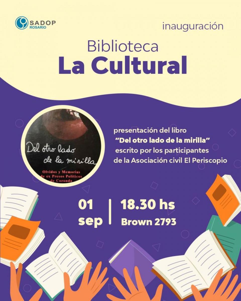 1 sept. INAUGURAMOS Biblioteca de La Cultural