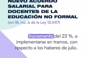 Acuerdo salarial. Docentes de educación no formal