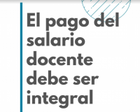 El pago del salario docente debe ser integral