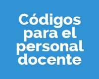 Códigos para el personal docente