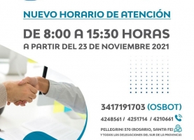 Ampliación de horario de atención en OSDOP