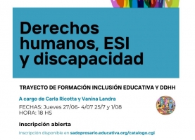 27 junio. Derechos humanos, ESI y discapacidad
