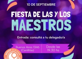 10 sept.  Fiesta de las y los Maestros
