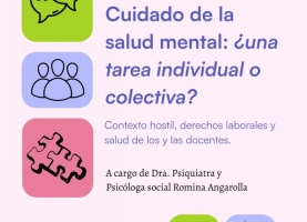 16 mayo. Ciclo charlas Cuidado de la salud mental