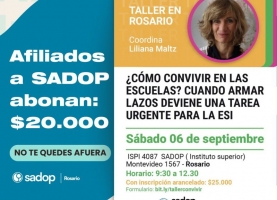 Sept. 6 - Taller ¿Cómo convivir en las escuelas?