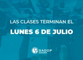 Las clases terminan el lunes 6 de julio