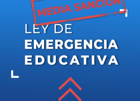 Media sanción a la Ley de emergencia educativa